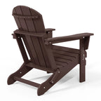 Chaise Adirondack pliante de patio d'extérieur tout temps résistante à la décoloration Polytrends Laguna
