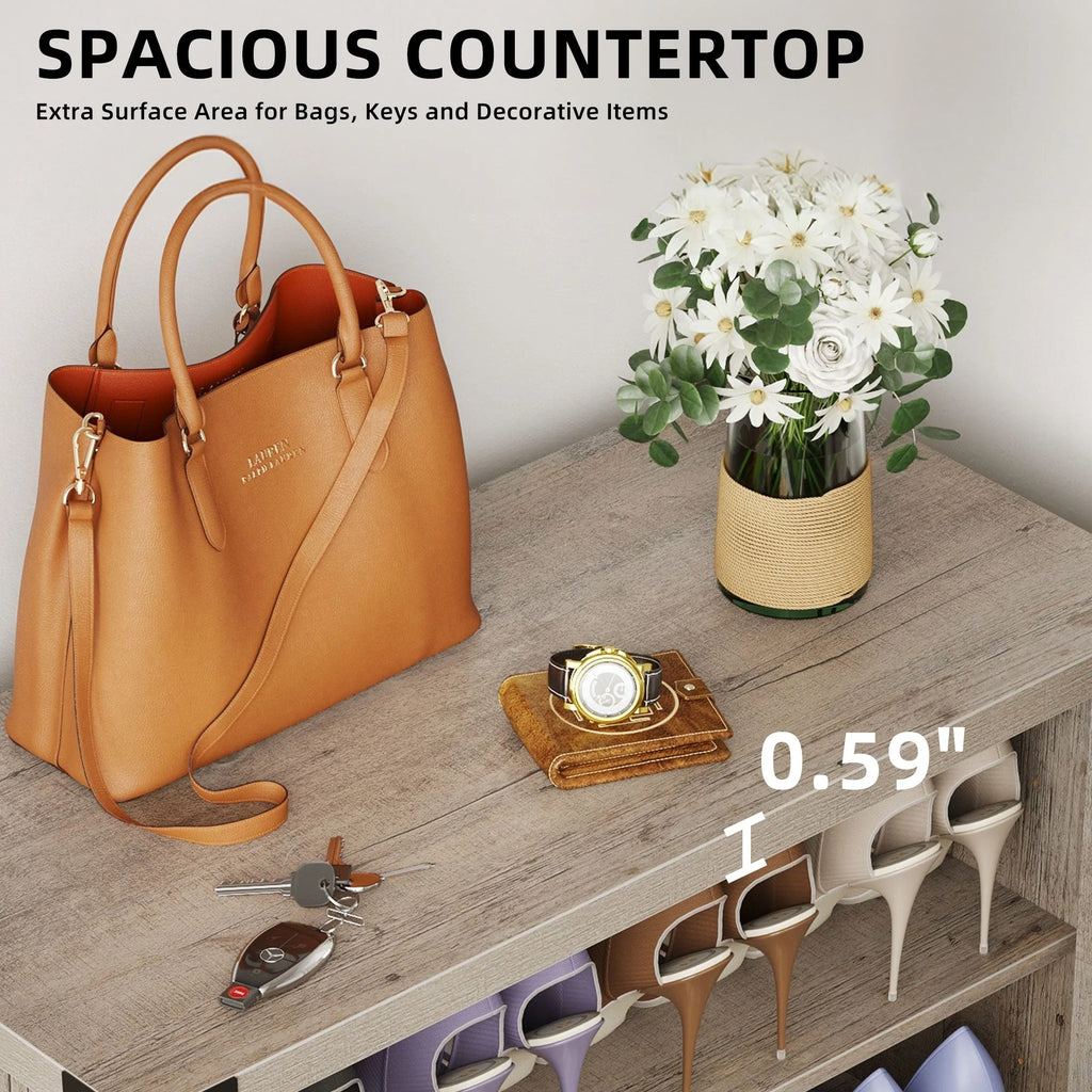 Moasis Meuble de rangement pour chaussures à 5 niveaux et 20 paires avec portes doubles pour entrée