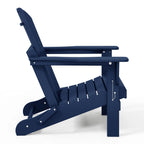 Chaise Adirondack pliante de patio d'extérieur tout temps résistante à la décoloration Polytrends Laguna