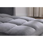 Chaise longue convertible 3-en-1 en lit, noir