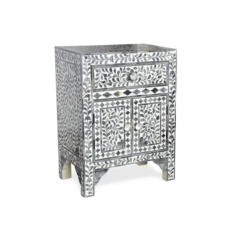 Meuble d'appoint Steve Silver Firoz avec incrustations en os