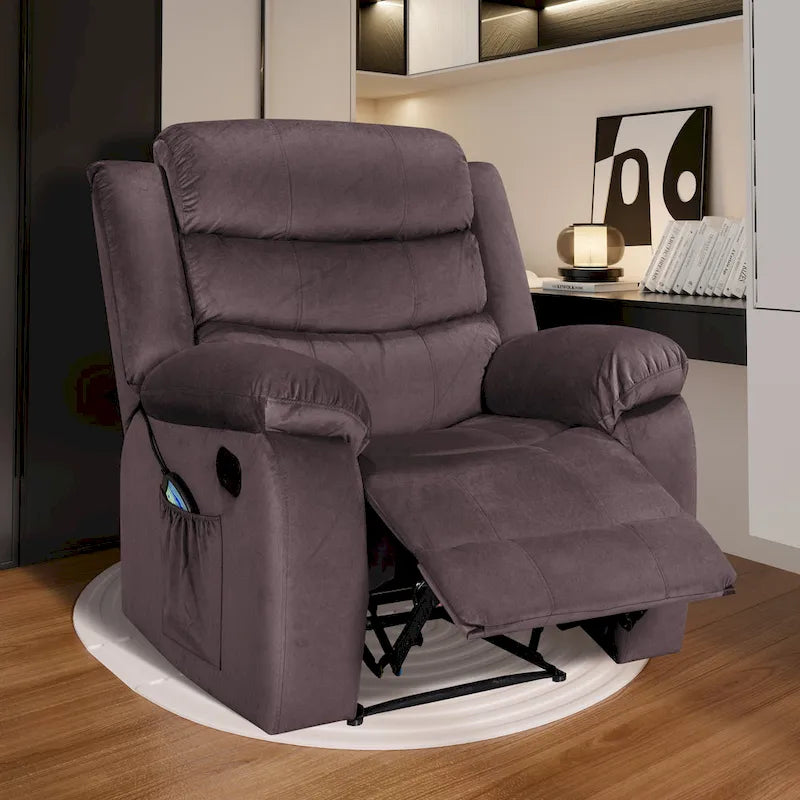 Fauteuil inclinable moelleux avec fonction massage et chauffage