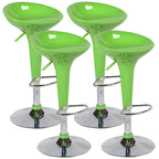 Tabouret de bar pivotant en plastique chromé, réglable en hauteur
