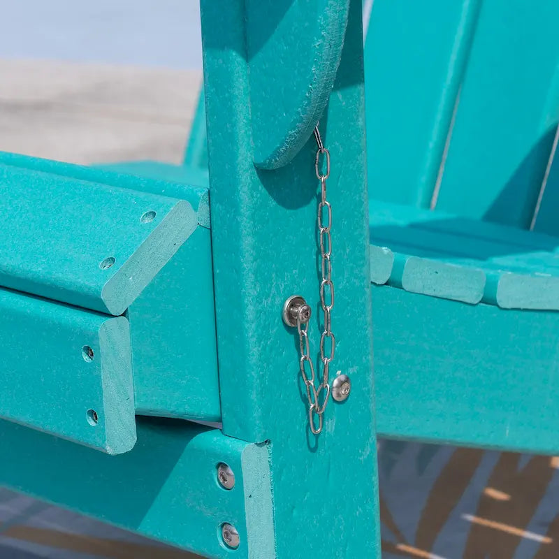 Chaise Adirondack pliable d'extérieur avec porte-gobelet