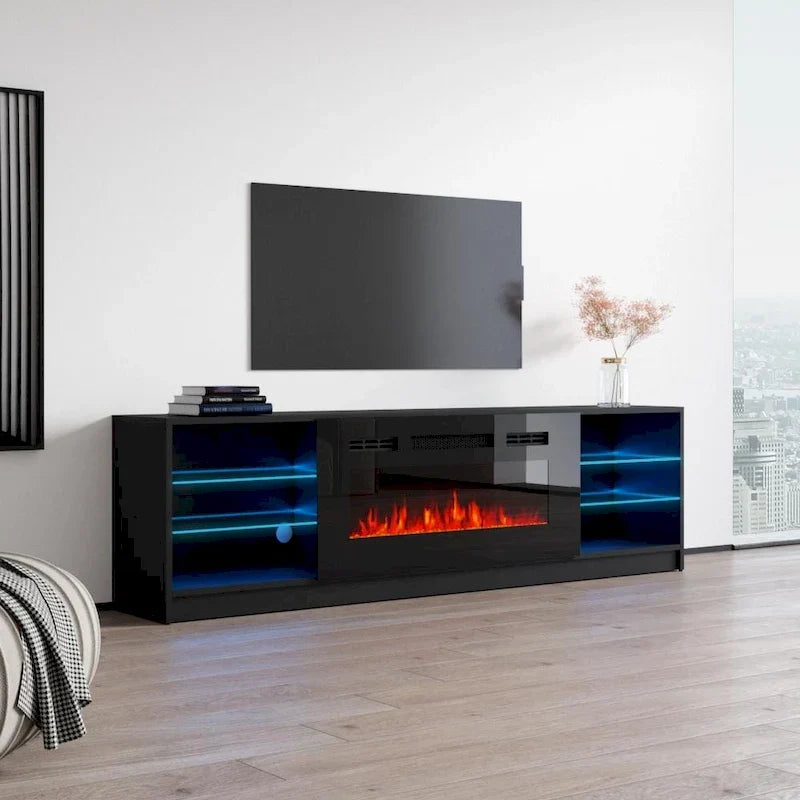 Meuble TV électrique Strick & Bolton Amsden avec cheminée