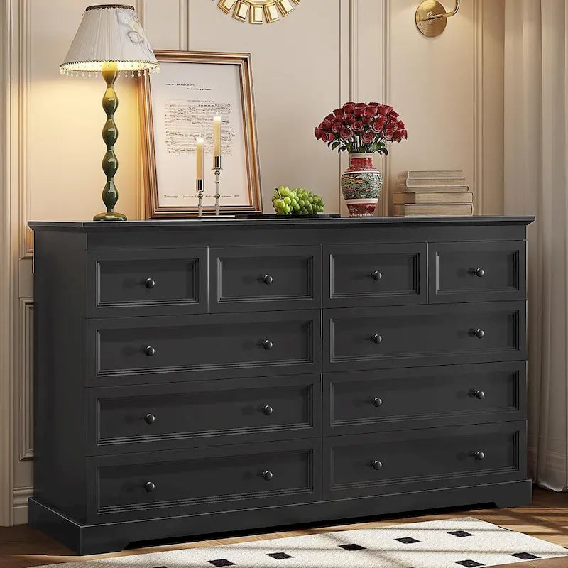 Commode à 10 tiroirs, 55 grands tiroirs, Commode et chiffonnier en bois