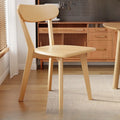 Chaise de salle à manger sans accoudoirs à dossier bas en bois moderne
