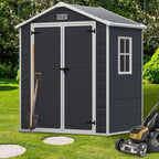 Abri de jardin en résine toutes saisons avec plancher de 1,8 m x 1,2 m / 1,8 m x 2,4 m / 2,4 m x 1,8 m / 2,4 m x 3 m, abri à outils Spire