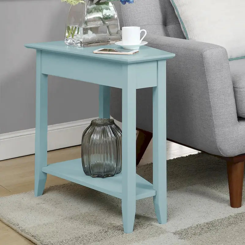 Table d'appoint d'angle American Heritage avec étagère de Convenience Concepts