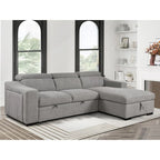 Canapé d'angle convertible Roomfitters 103 avec méridienne de rangement, appuie-tête réglables, en forme de L