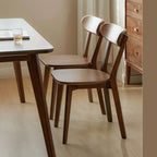 Chaise de salle à manger sans accoudoirs à dossier bas en bois moderne