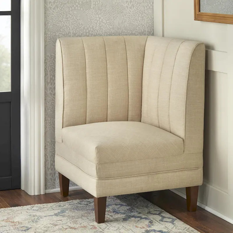Ensemble banquette rembourrée à dossier cannelé 3 pièces Kerrington de Lifestorey