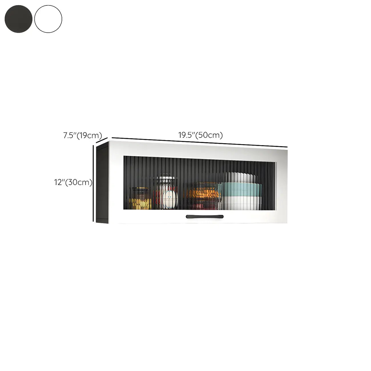 Vaisseliers de cuisine blancs en bois à fixation murale