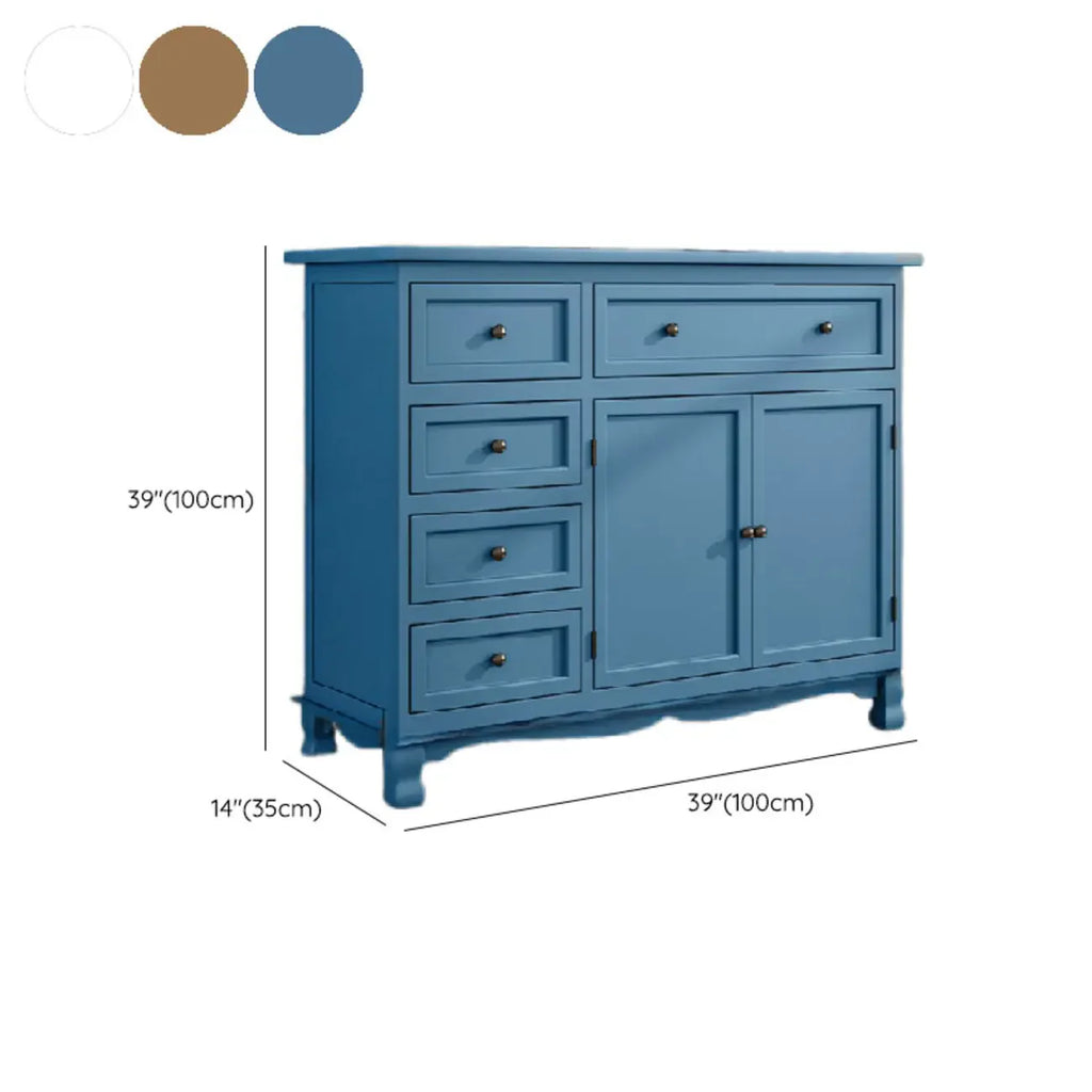 Meuble d'appoint rustique en bois marron pour le rangement du salon