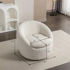 Fauteuil pivotant - Rotation à 360° - Tissu bouclé