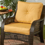 Ensemble de 2 coussins d'extérieur Sunbrella haut de gamme à assise profonde