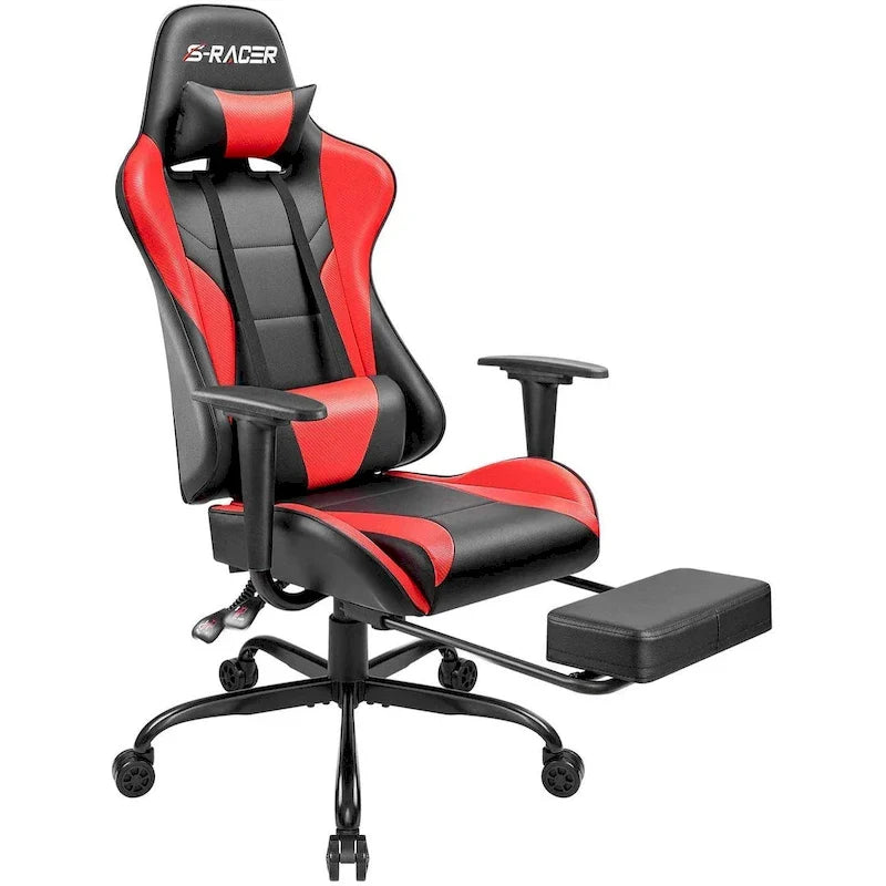 Chaise de jeu avec repose-pieds - Chaise de bureau ergonomique
