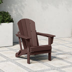 Chaise Adirondack pliante de patio d'extérieur tout temps résistante à la décoloration Polytrends Laguna