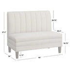 Ensemble banquette rembourrée à dossier cannelé 3 pièces Kerrington de Lifestorey
