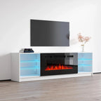Meuble TV électrique Strick & Bolton Amsden avec cheminée