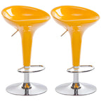 Tabouret de bar pivotant en plastique chromé, réglable en hauteur