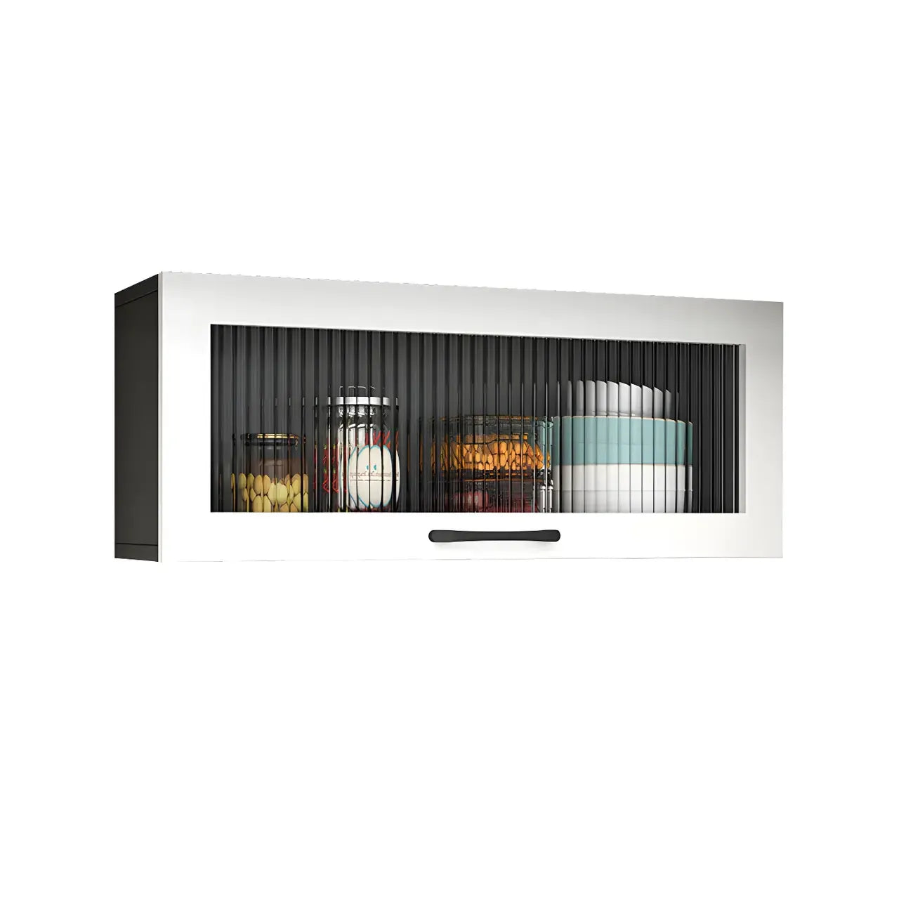 Vaisseliers de cuisine blancs en bois à fixation murale