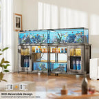 Meuble pour aquarium de 75-110 litres avec prises électriques et éclairage LED
