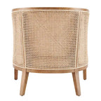 Fauteuil d'appoint en lin Tillman avec rotin