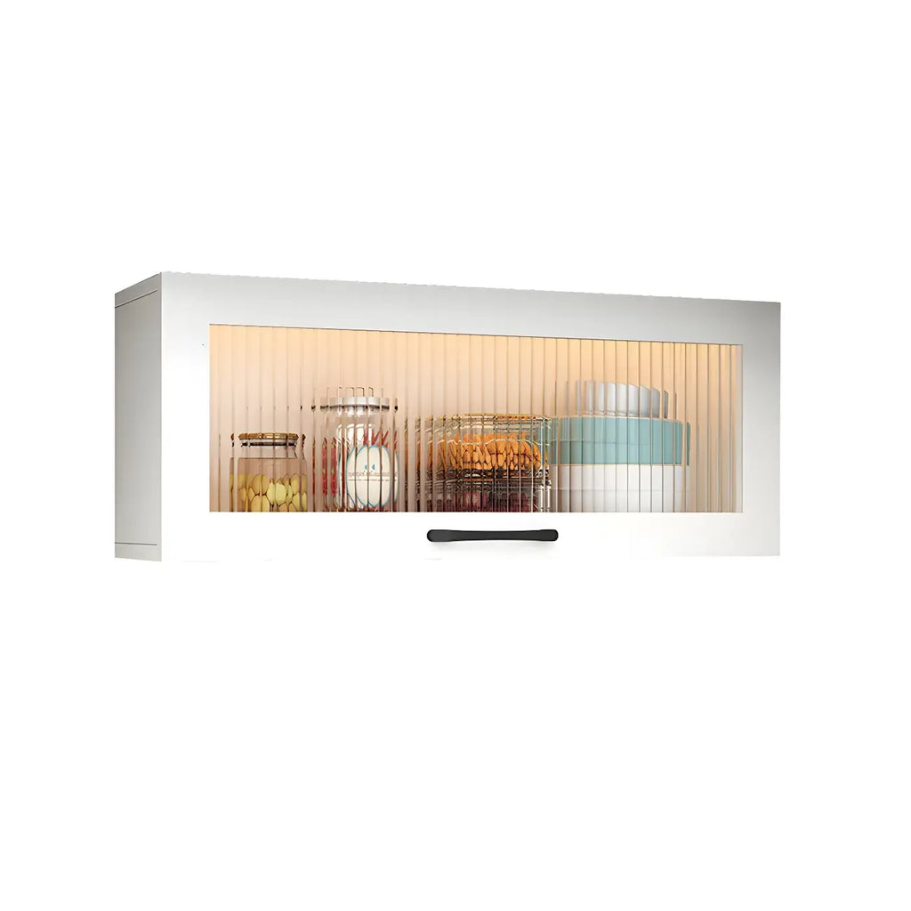 Vaisseliers de cuisine blancs en bois à fixation murale