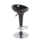 Tabouret de bar pivotant en plastique chromé, réglable en hauteur