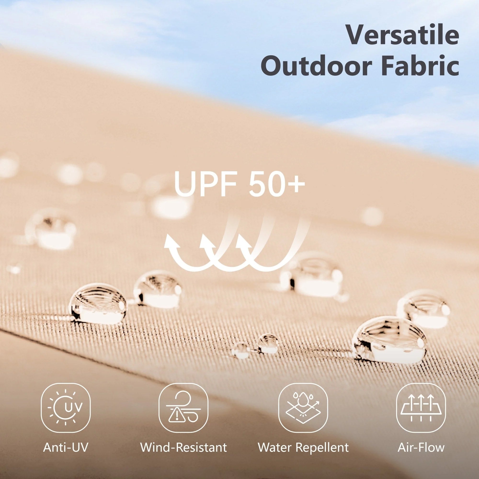 MAISON ARTS Parasol double de 4,5 m pour terrasse, grande taille, avec pied inclus