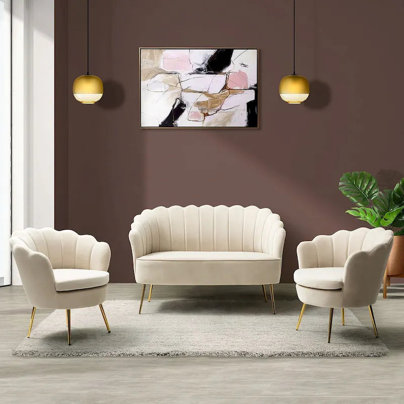 Ensemble de salon 3 pièces Xabier 132 cm par HULALA HOME