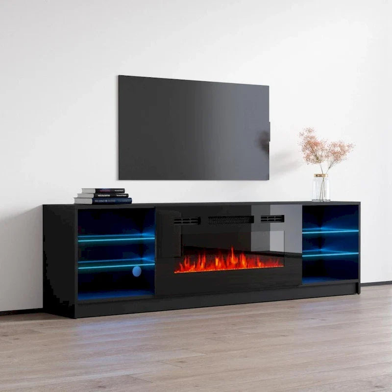 Meuble TV électrique Strick & Bolton Amsden avec cheminée