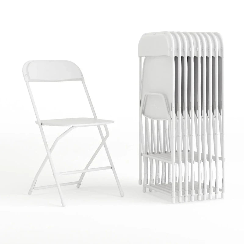 Chaise pliante en plastique - Lot de 10 - Capacité de 295 kg - Chaise événementielle