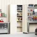 Armoire de rangement de garage de 180 cm de haut avec étagères réglables pour bureau, garage, maison, cellier