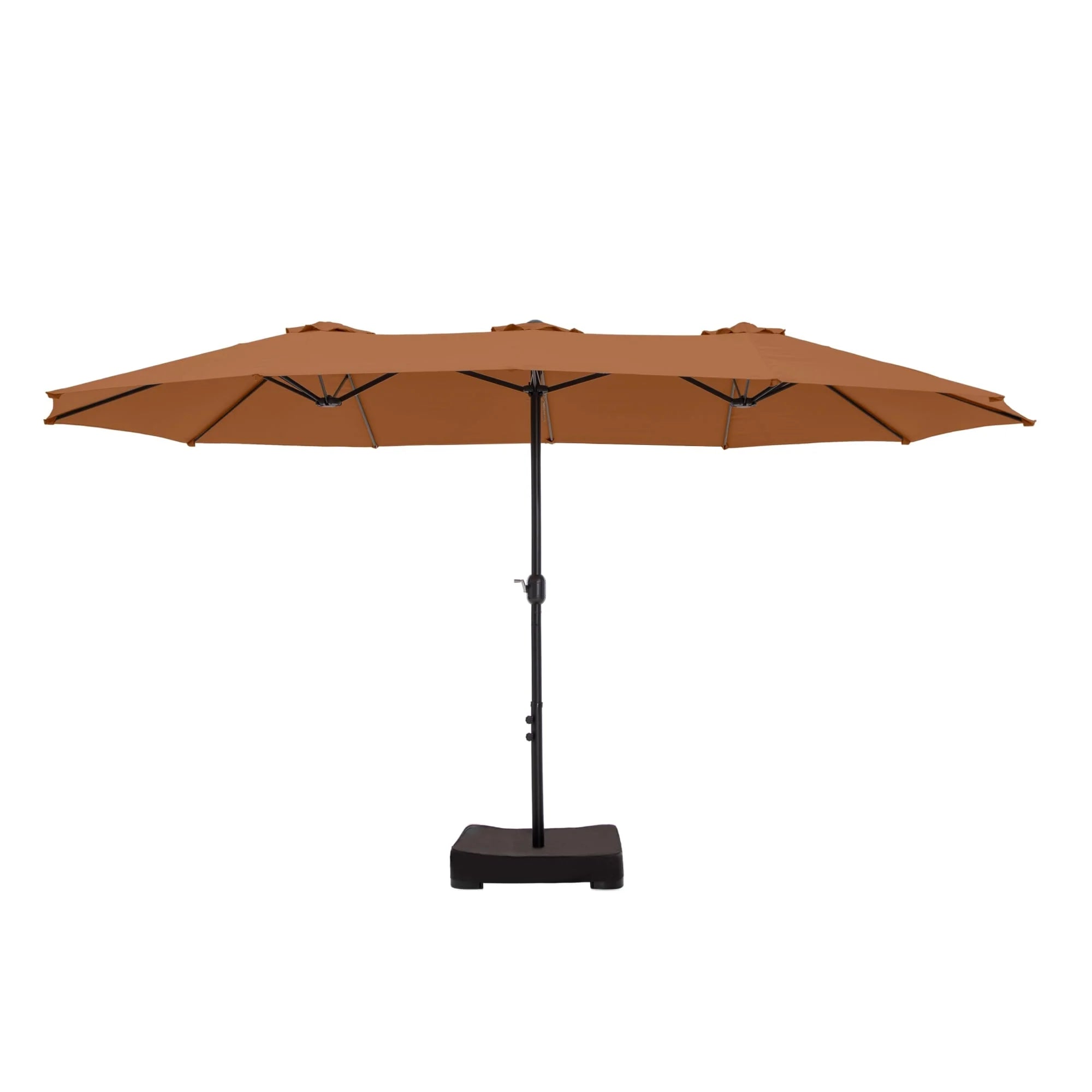 MAISON ARTS Parasol double de 4,5 m pour terrasse, grande taille, avec pied inclus
