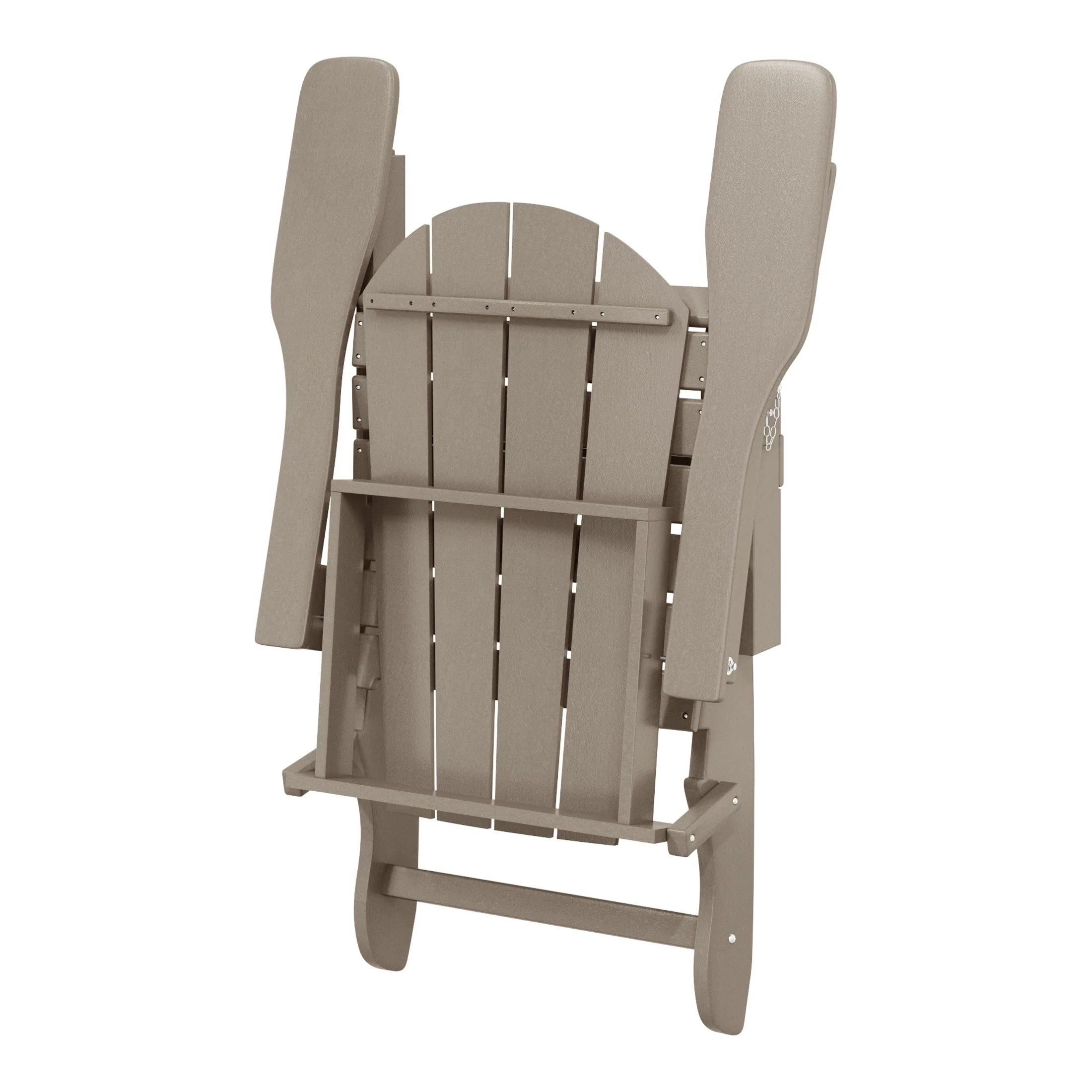 Chaise Adirondack pliante de patio d'extérieur tout temps résistante à la décoloration Polytrends Laguna