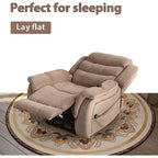 Fauteuil inclinable électrique releveur pour personnes âgées avec massage et fonction chauffante (inclinaison à plat)