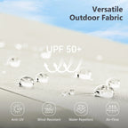 MAISON ARTS Parasol double de 4,5 m pour terrasse, grande taille, avec pied inclus
