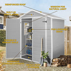 Abri de jardin en résine toutes saisons avec plancher de 1,8 m x 1,2 m / 1,8 m x 2,4 m / 2,4 m x 1,8 m / 2,4 m x 3 m, abri à outils Spire