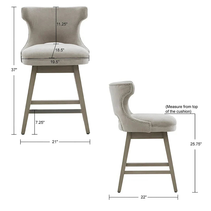 Tabouret de comptoir pivotant à 360 degrés Madison Park Janet
