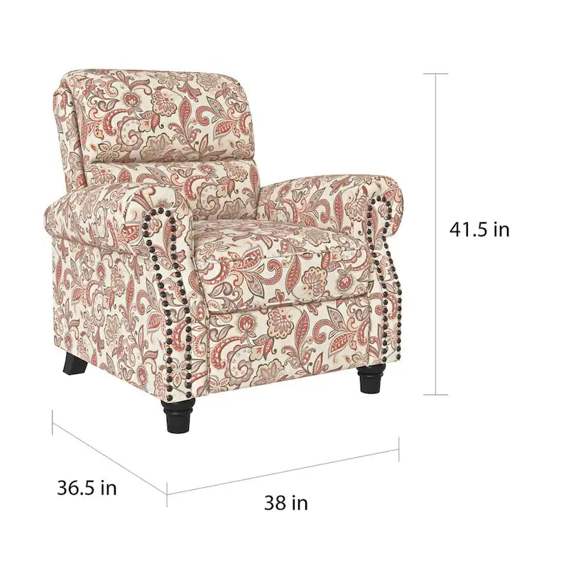 Fauteuil inclinable à dossier poussoir Copper Grove Jessie ProLounger Paisley