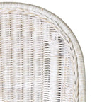 Chaise d'appoint de salle à manger en rotin naturel avec coussin, par East at Main