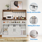 Moasis - Meuble de Bar à Café Style Ferme - 38,4 P x 119,9 L x 130,8 H cm