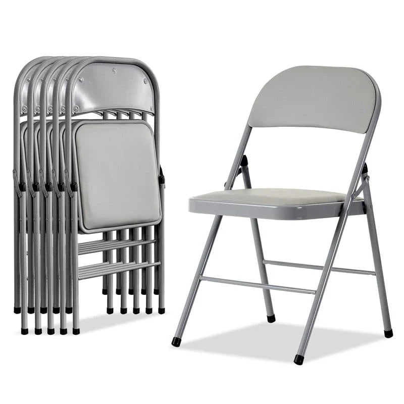 Chaises pliantes élégantes en fer et PVC pour conventions et expositions Blanches