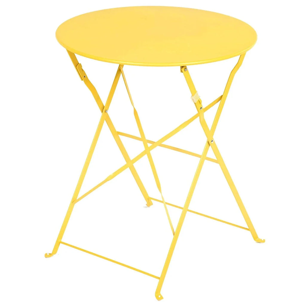 Ensemble bistro pliant 3 pièces en métal, ensemble de conversation intérieur/extérieur résistant aux intempéries pour patio, cour, jardin