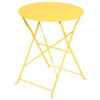 Ensemble bistro pliant 3 pièces en métal, ensemble de conversation intérieur/extérieur résistant aux intempéries pour patio, cour, jardin
