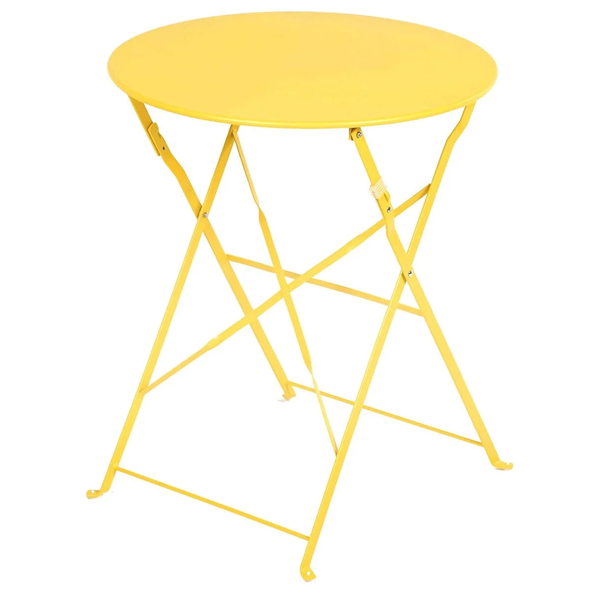 Ensemble bistro pliant 3 pièces en métal, ensemble de conversation intérieur/extérieur résistant aux intempéries pour patio, cour, jardin