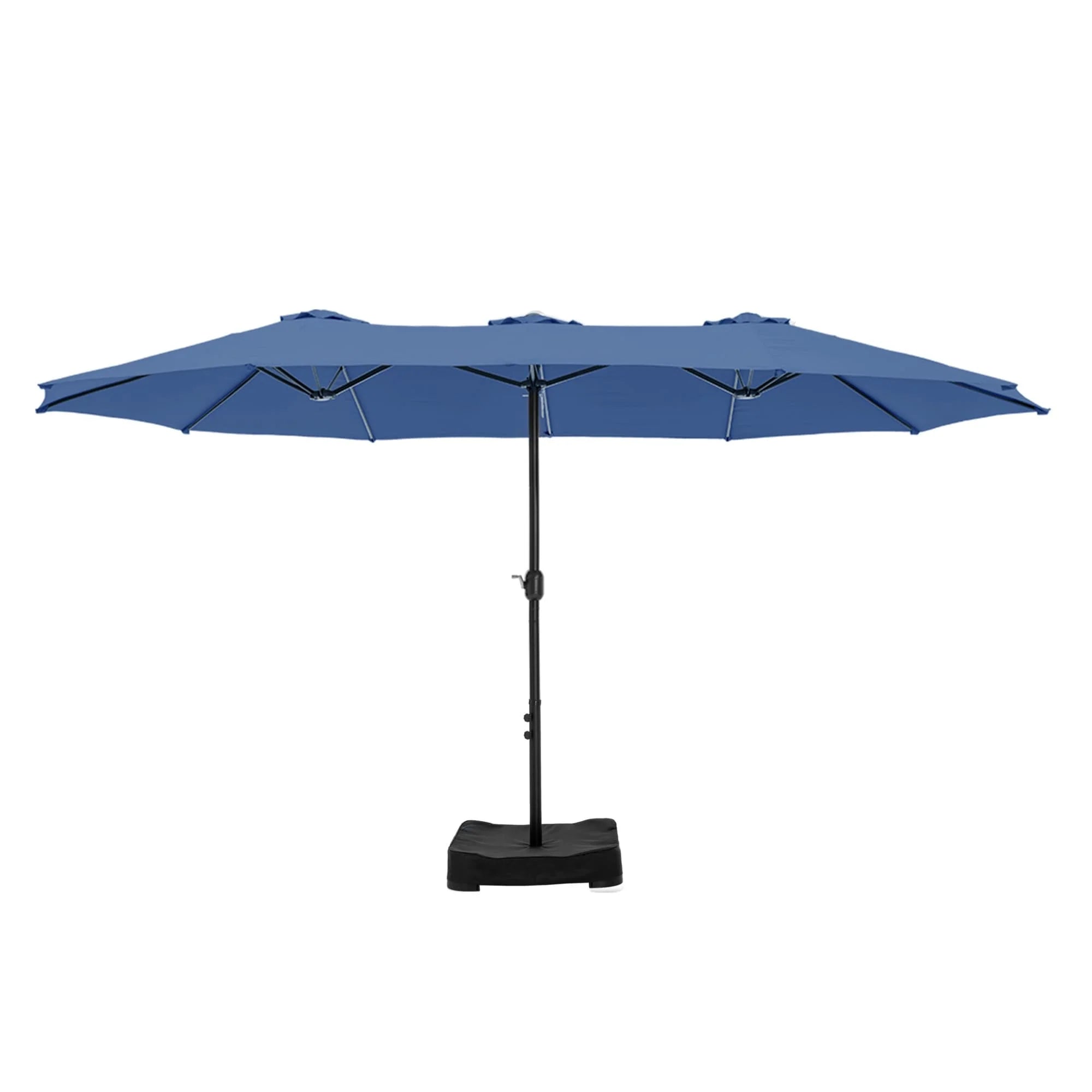 MAISON ARTS Parasol double de 4,5 m pour terrasse, grande taille, avec pied inclus