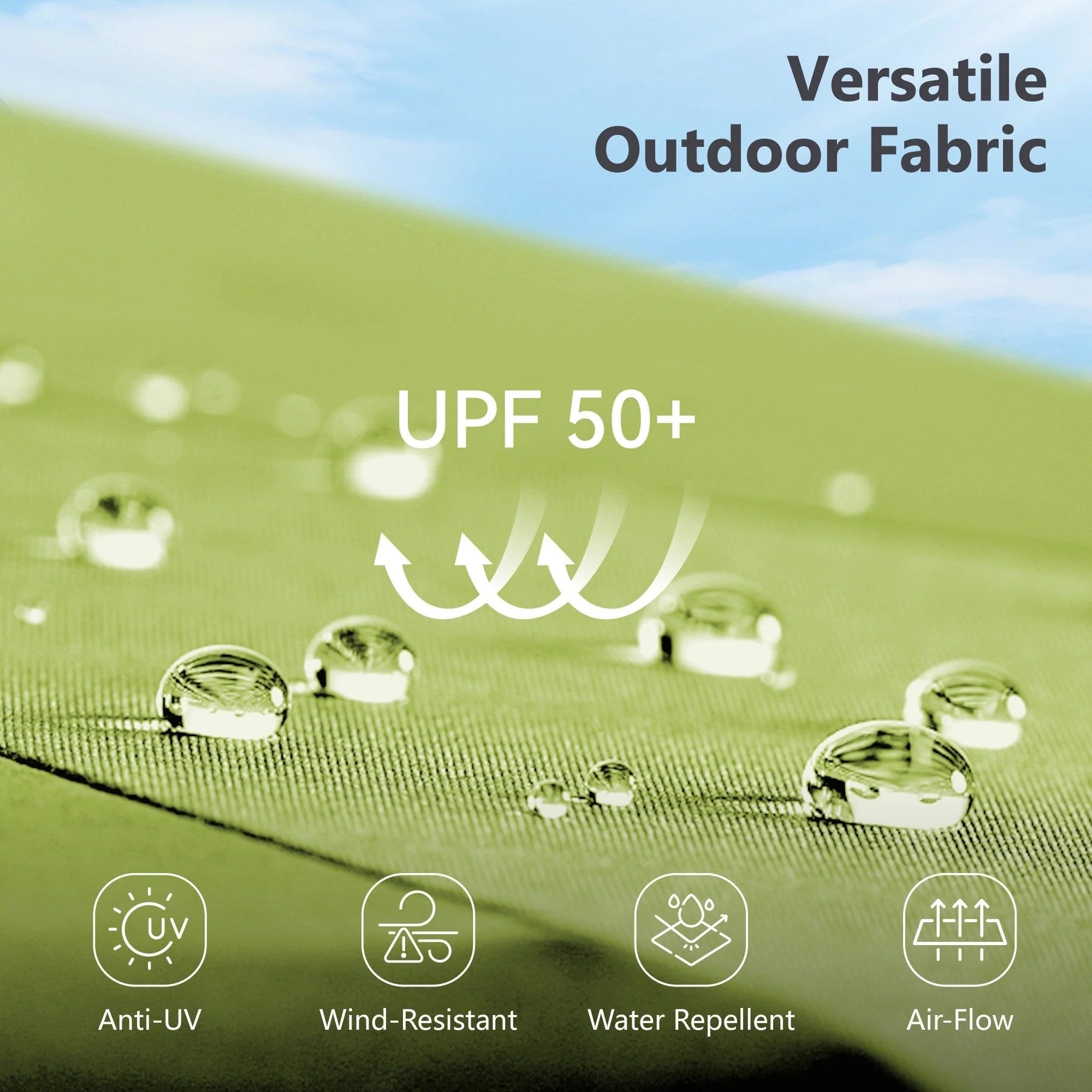 MAISON ARTS Parasol double de 4,5 m pour terrasse, grande taille, avec pied inclus
